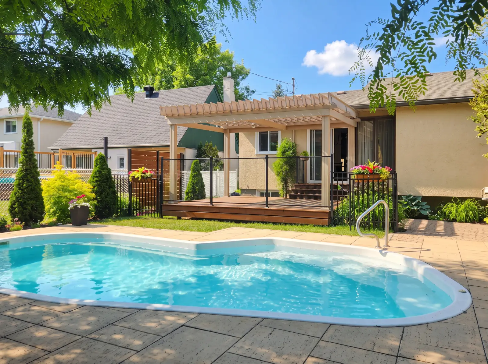 Après - Oasis au bord de la piscine, Laval · Région de Laval
