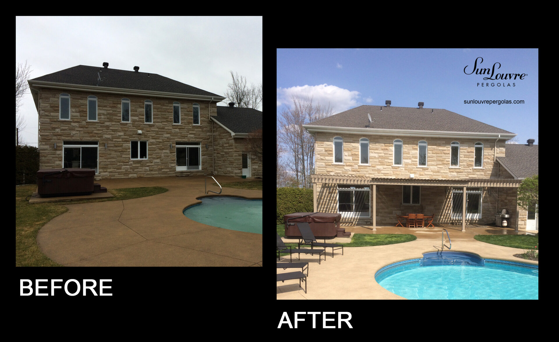 SunLouvre Pergolas - pergola image before-after avap101eng