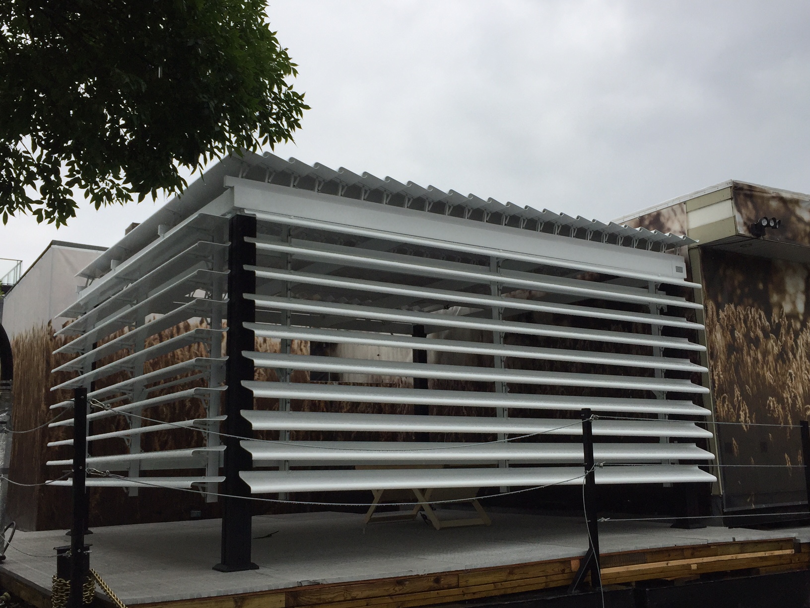 SunLouvre Pergolas with adjustable louvers including a privacy walls of louvers - image 0308