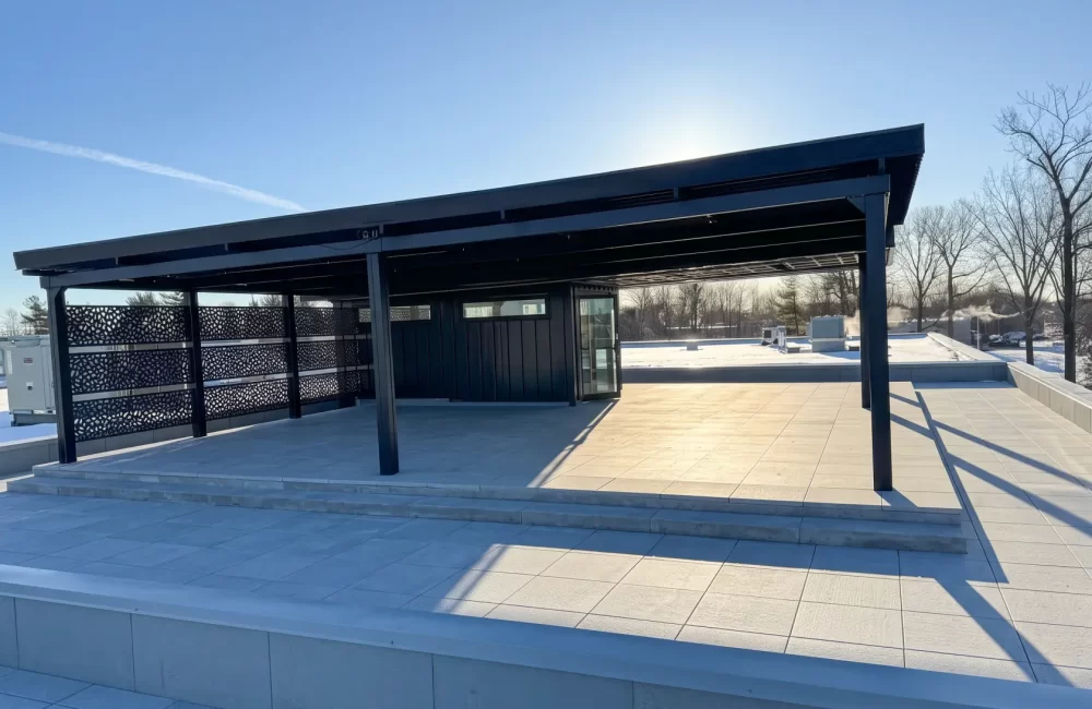 Laboratoire RIVA — pergola à Blainville
